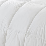 White Twin Fabric Spot Clean Goose Down Down Comforter