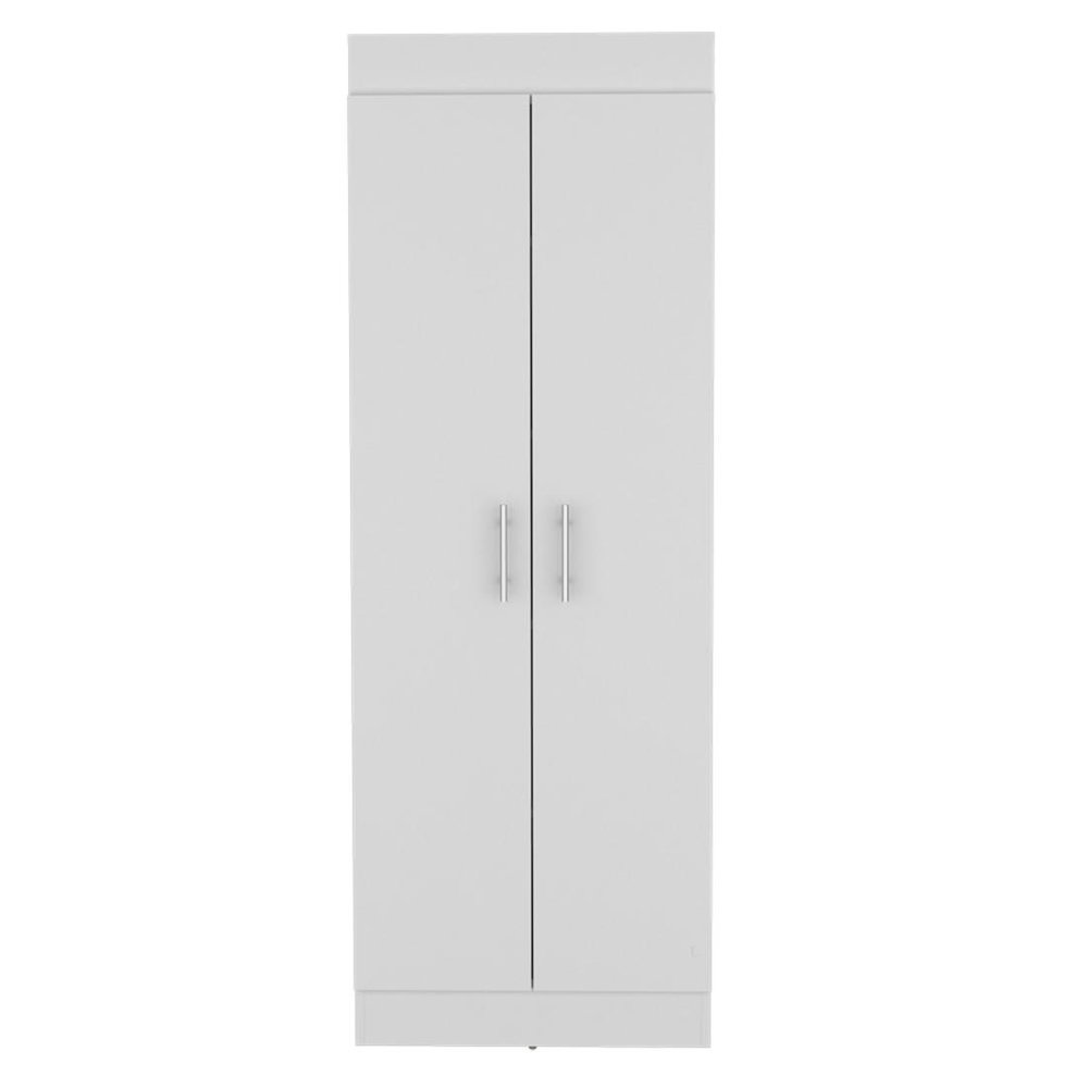 67" White Wood Pantry Or Storage Closet