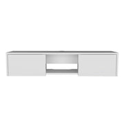 49" White Floating Mount TV Stand