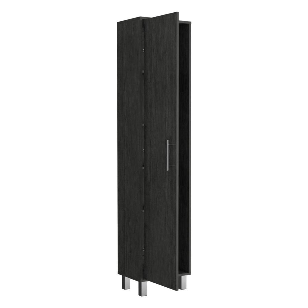 71" Gray Wood Pantry Or Storage Closet