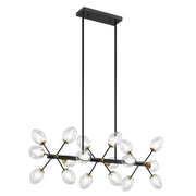 Black Gold And Clear Sputnik Multi Light Transparent Metal Edison Bulb Dimmable Smart Enabled Chandelier With Clear Shades