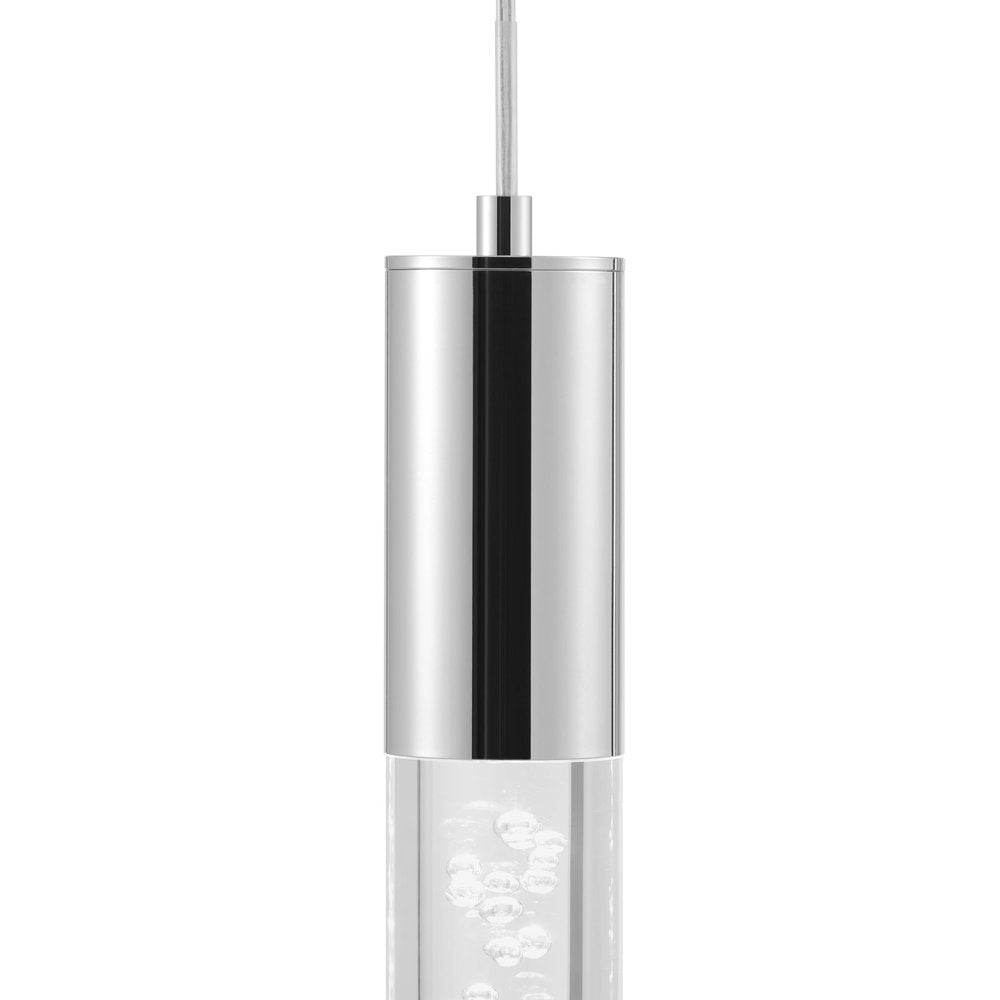Black And Clear Three Light Transparent Metal Dimmable Smart Enabled Chandelier With Clear Shades