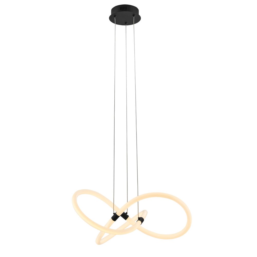 Black Metal LED Dimmable Smart Enabled Chandelier