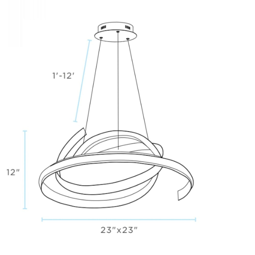 Black Metal LED Dimmable Smart Enabled Chandelier