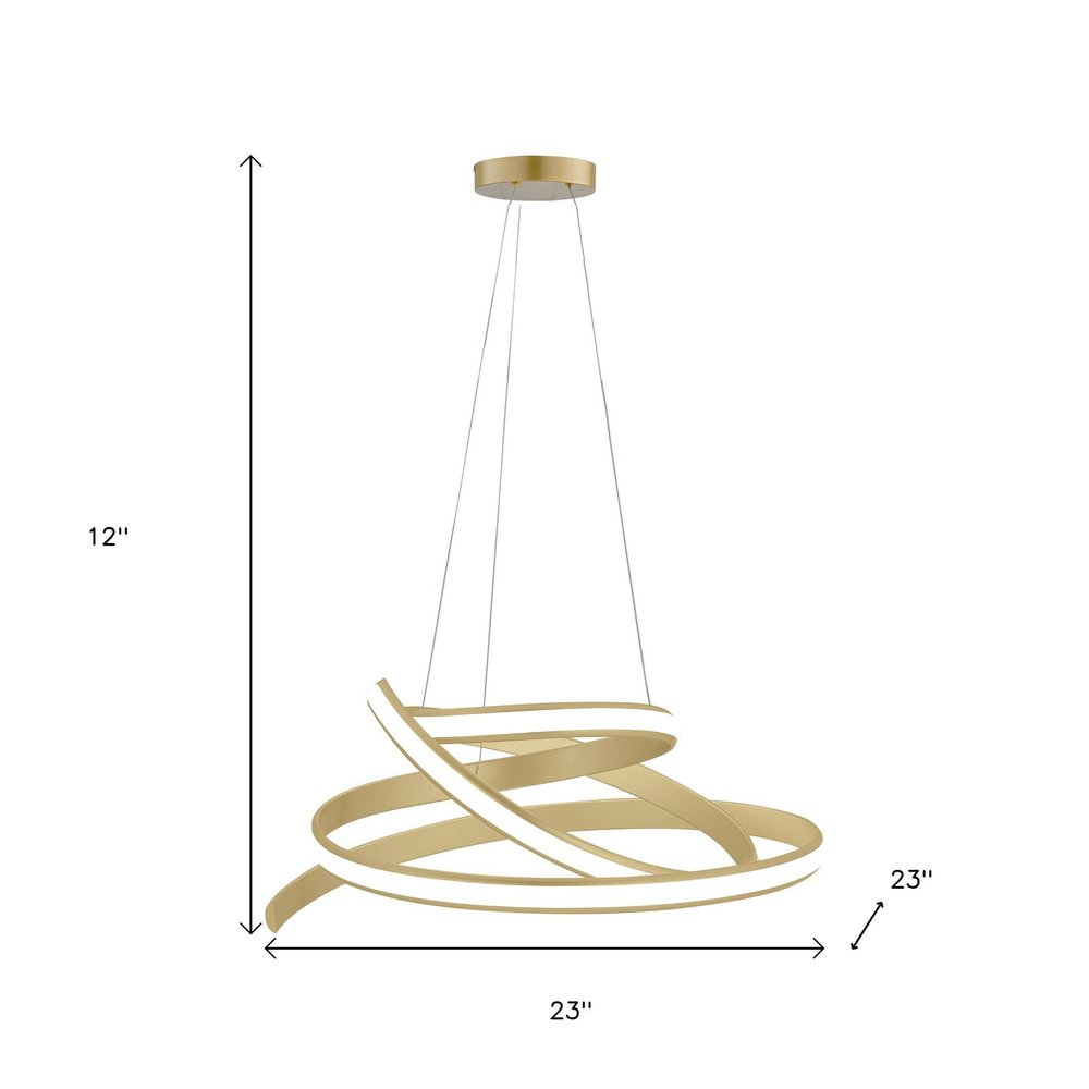 Gold Metal LED Dimmable Smart Enabled Chandelier