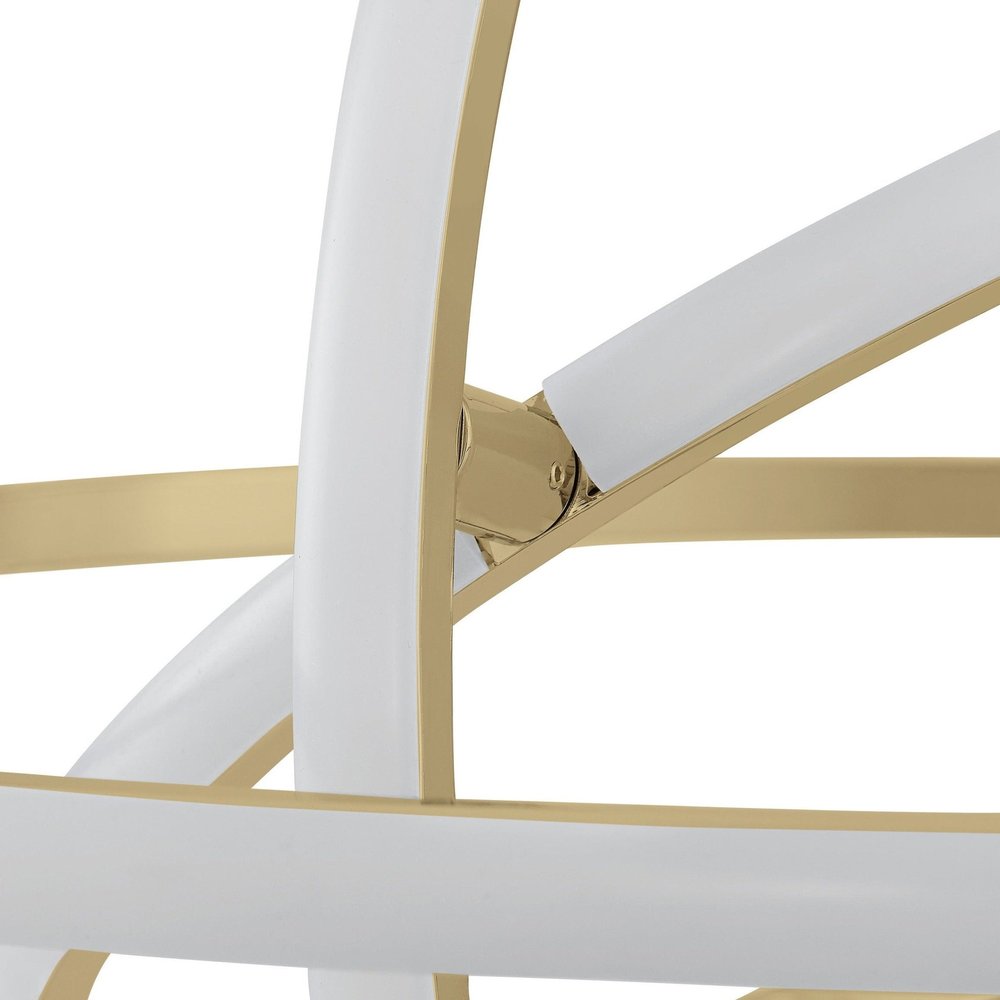 Gold Metal LED Dimmable Smart Enabled Chandelier