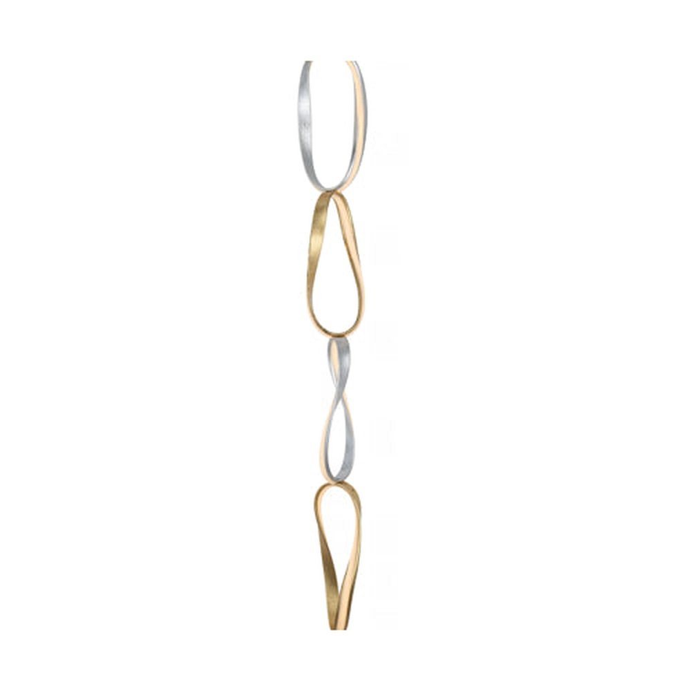 Gold And Silver Metal LED Dimmable Smart Enabled Chandelier
