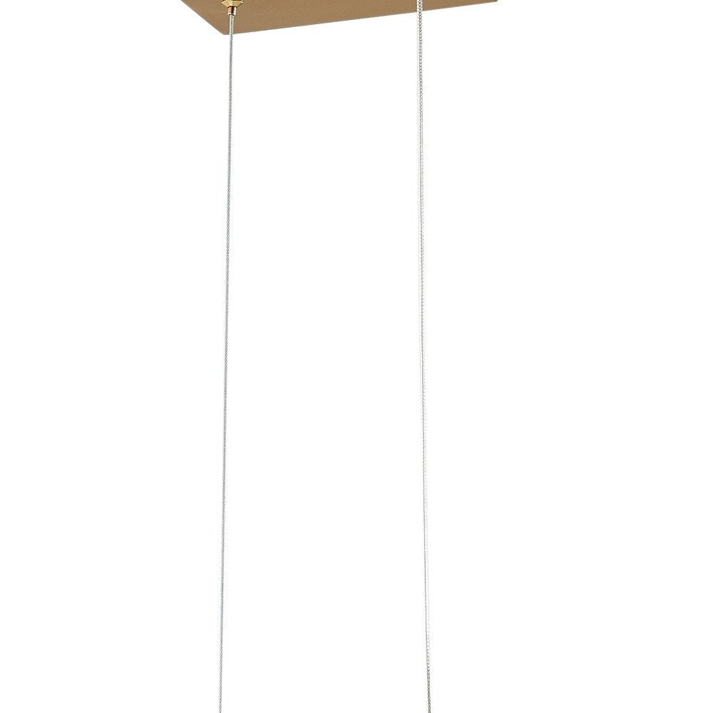 Gold And Clear Metal LED Dimmable Chandelier