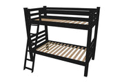 Black Full Over Full Solid Wood Bunk Bed
