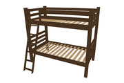 Brown Full Traditional Solid Wood Bunk Bed