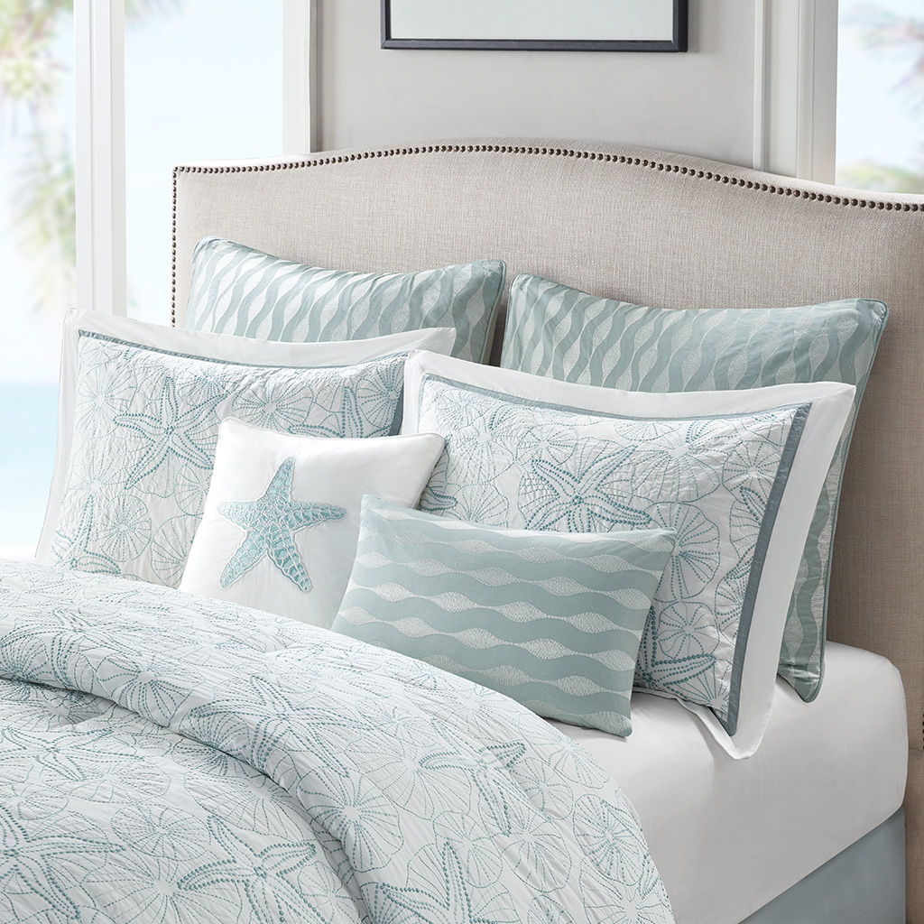 Maya Bay - Oblong Pillow - Blue