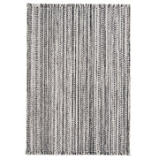 19" Set of Four Black And White Striped Cotton Placemats