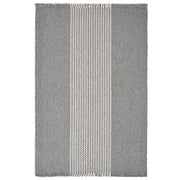 19" Set of Four Gray And White Striped Cotton Placemats