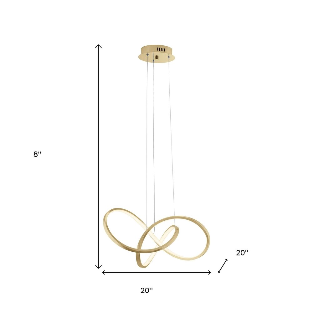 Gold Metal LED Dimmable Smart Enabled Chandelier