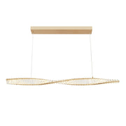 Gold And Clear Metal and Crystals LED Chandelier