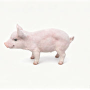 Cute Pig Garden Statue, Farm Pig Figurine Lawn Ornament, Weatherproof Outdoor Sculpture Decor - Baby Pink