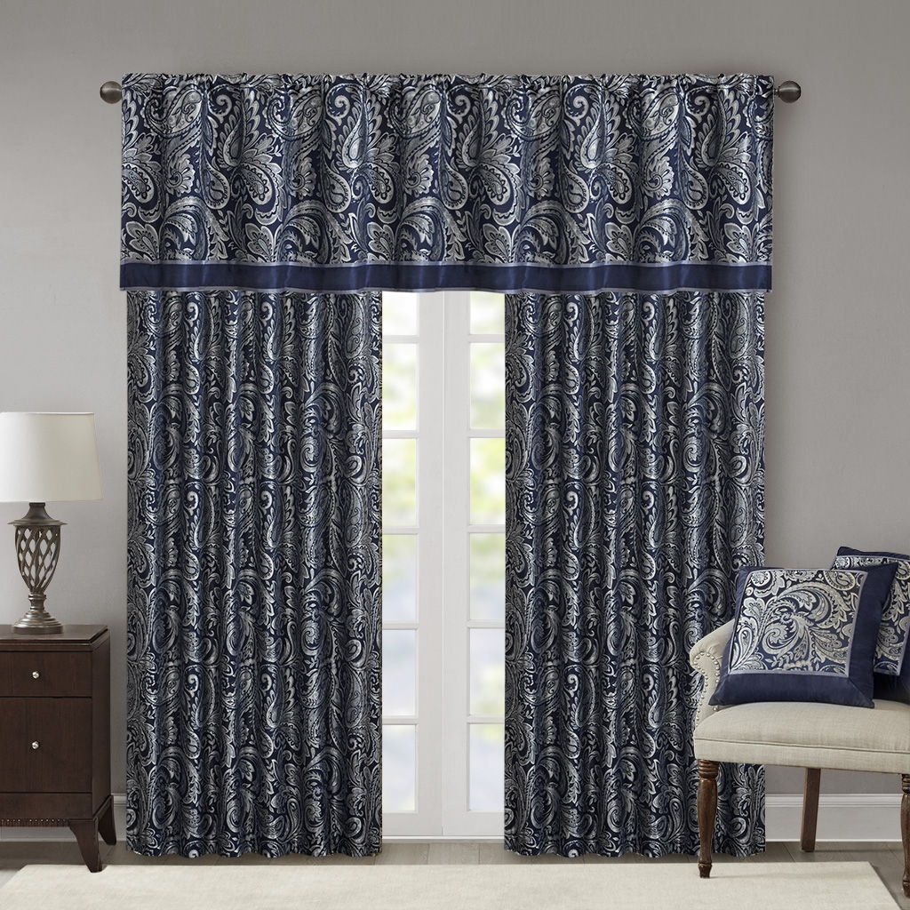 Aubrey - Window Valance - Navy
