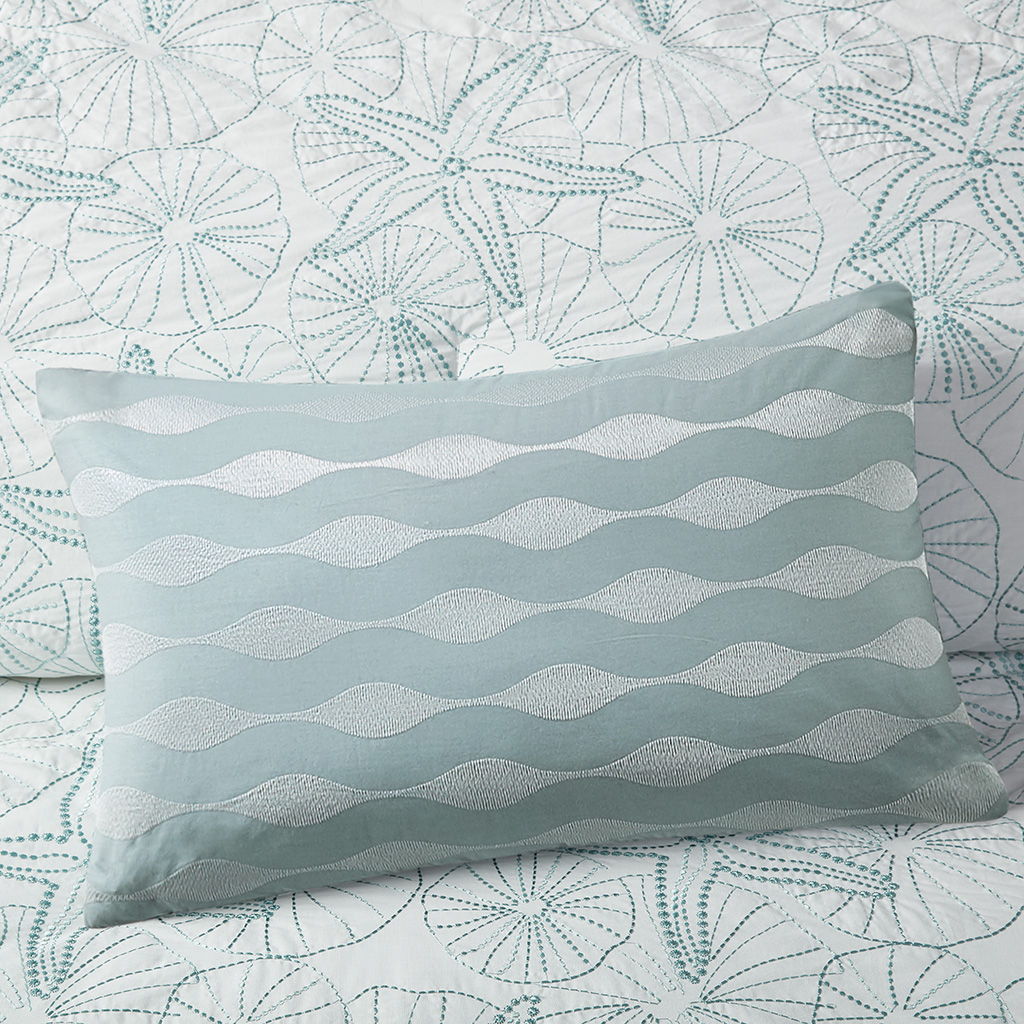Maya Bay - Oblong Pillow - Blue