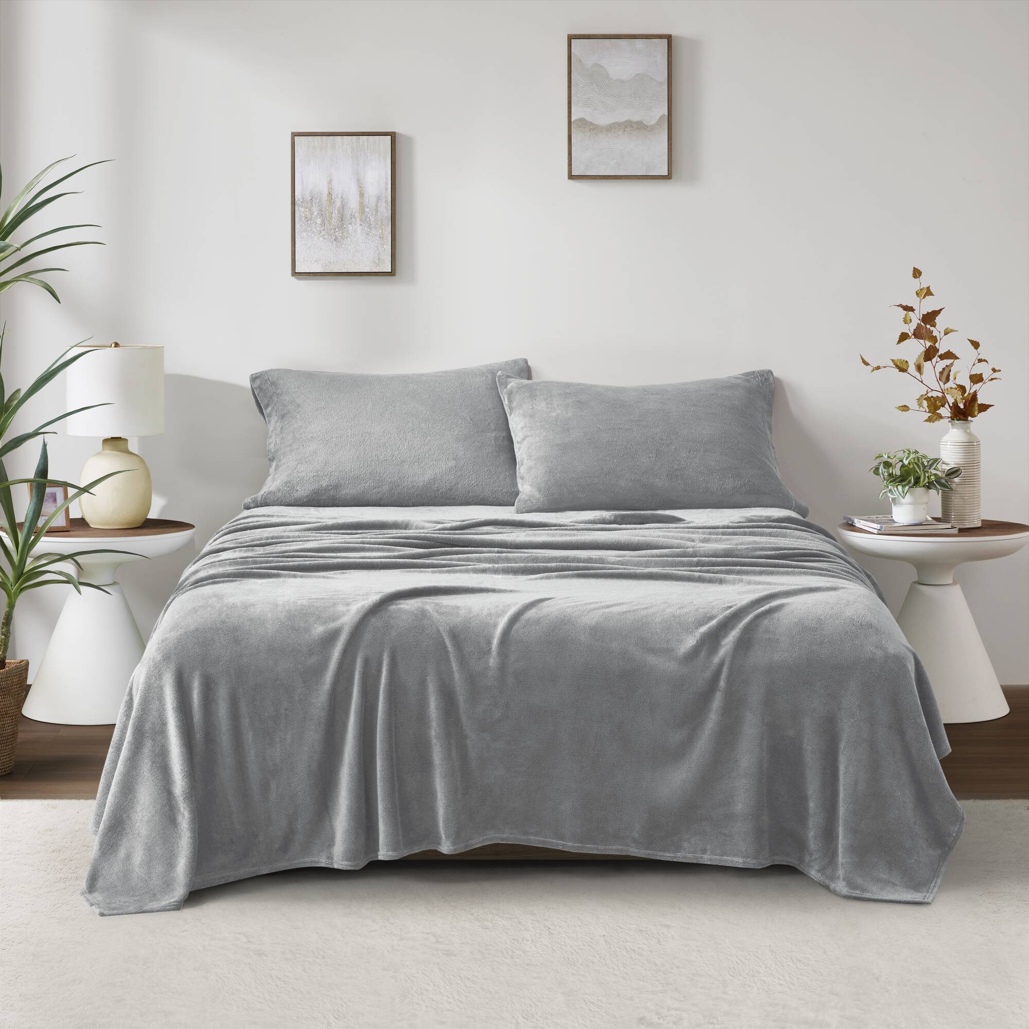 Soloft Plush - Twin Sheet Set - Gray