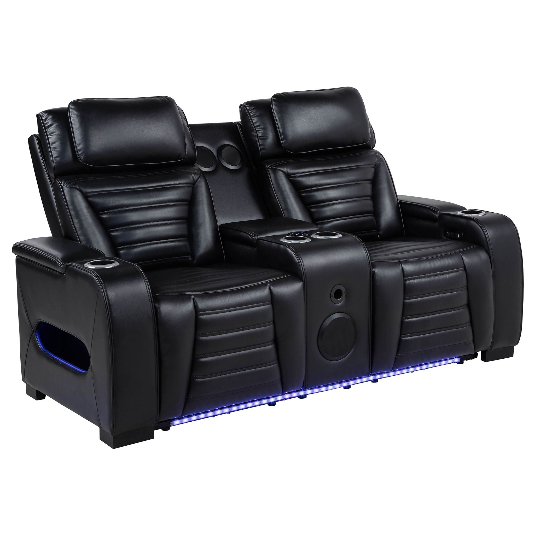Isadora - Power Reclining Loveseat With Dual USB Charging And Built In Bluetooth Speaker - Black