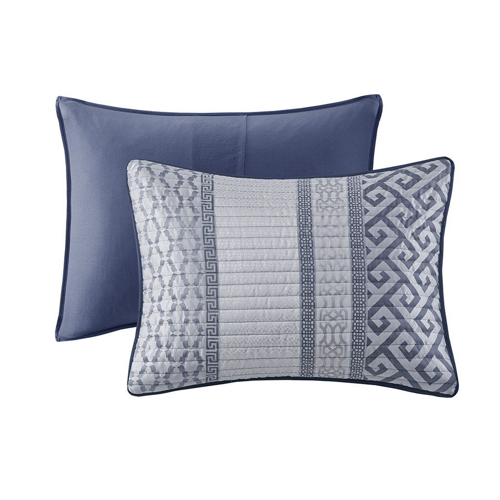 Bennett - 4 Piece Reversible Coverlet Set - Navy