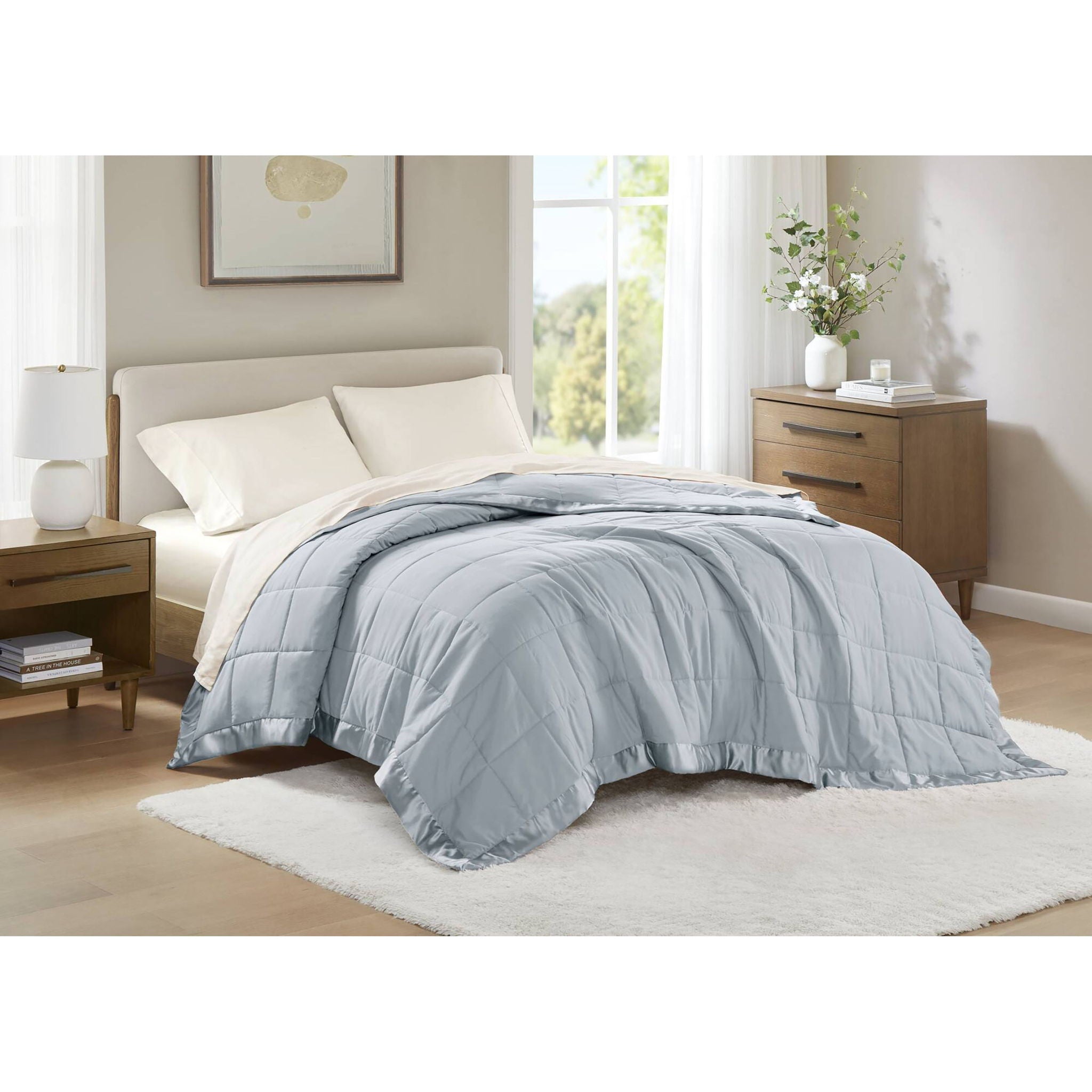 Windom - All Season Hypoallergenic Twin Blanket With 3M Scotchgard - Blue