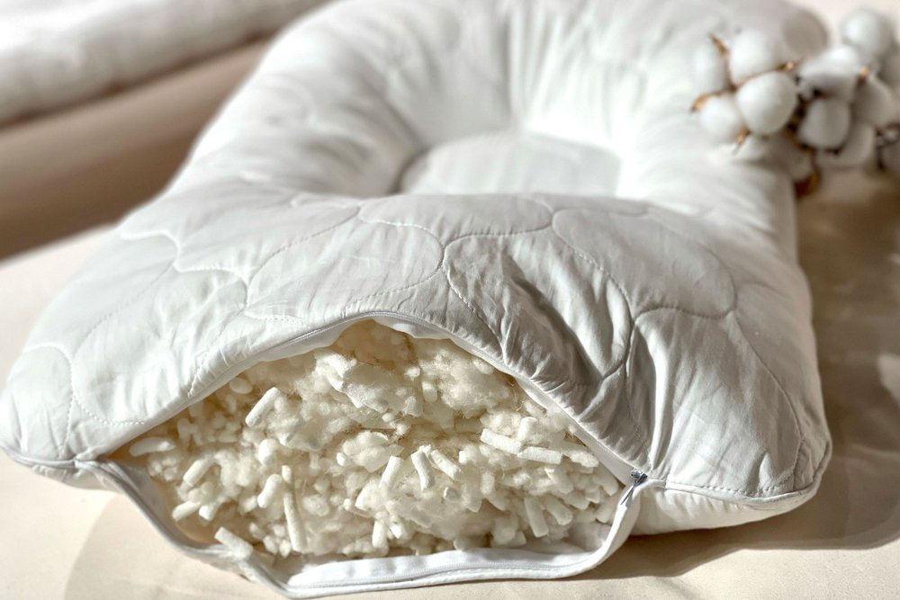 Cotton Latex Foam And Wool Firm Hypoallergenic Queen Size Bed Pillow