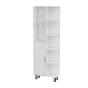 63" White Wood Accent Cabinet With Single Door
