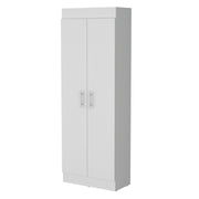 67" White Wood Pantry Or Storage Closet