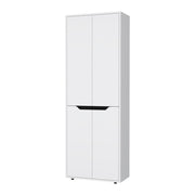 67" Black And White Wood Pantry Or Storage Closet