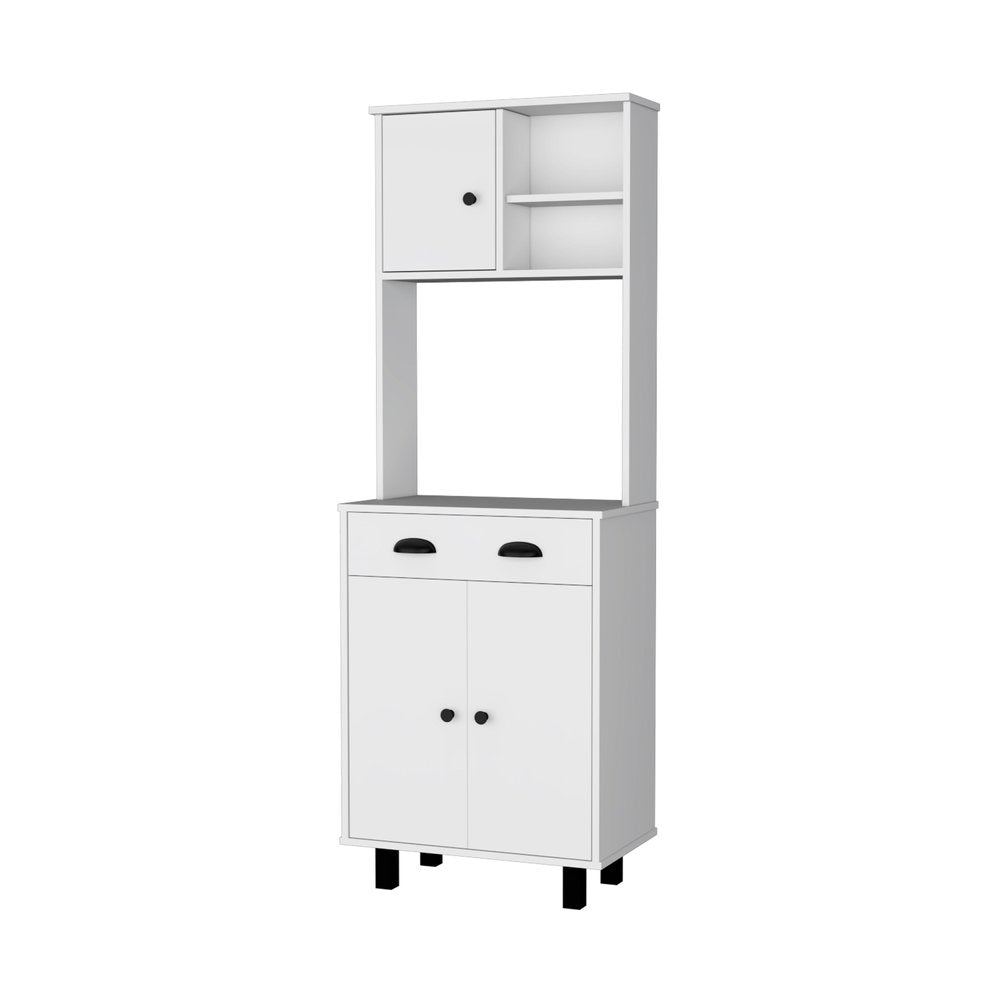 67" White Wood Pantry Or Storage Closet