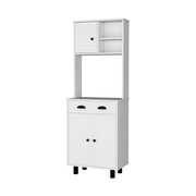 67" White Wood Pantry Or Storage Closet