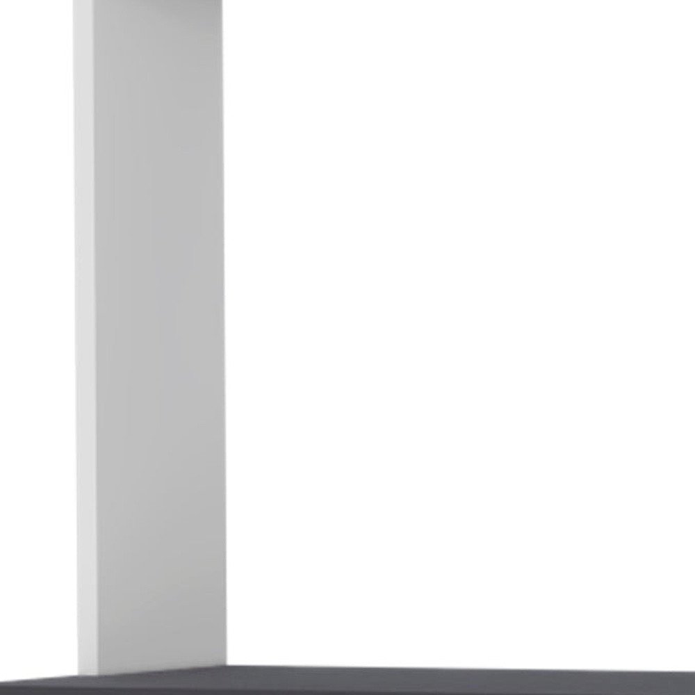66" Black And White Wood Pantry Or Storage Closet