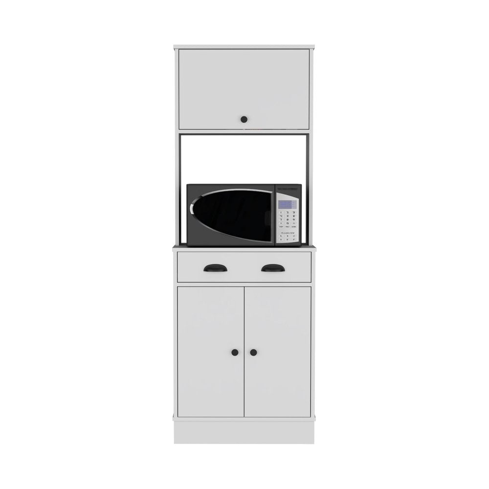 66" White Wood Pantry Or Storage Closet