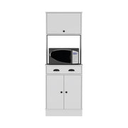 66" White Wood Pantry Or Storage Closet