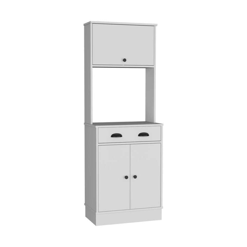 66" White Wood Pantry Or Storage Closet