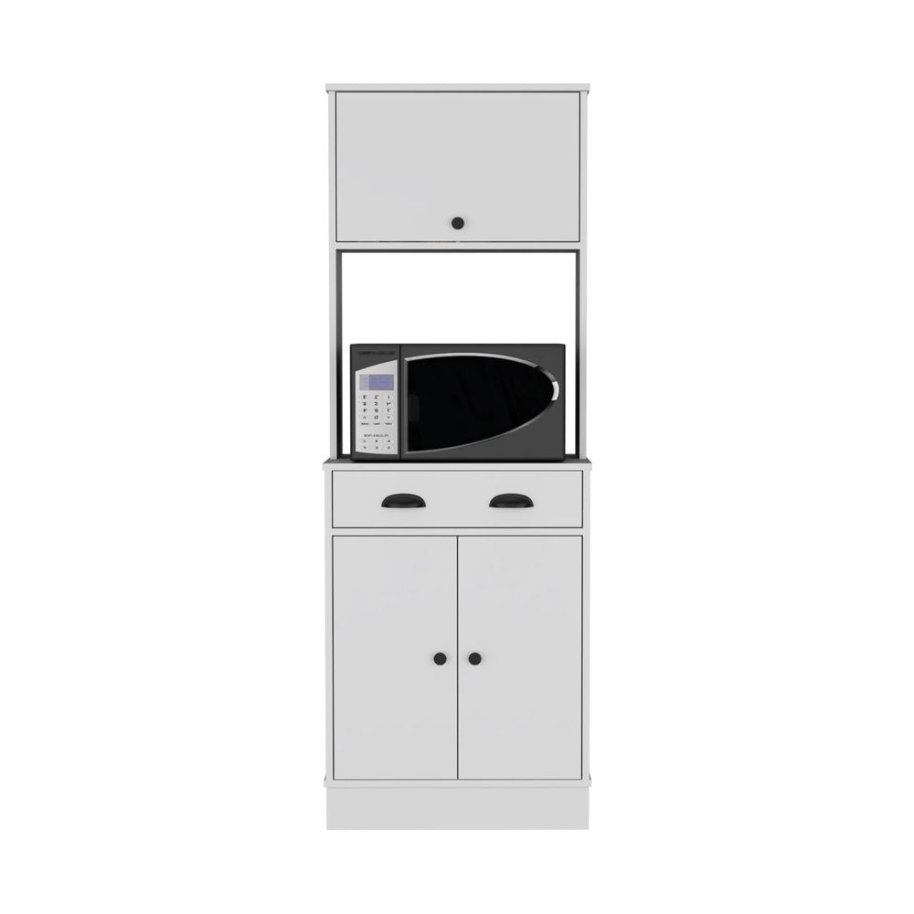 66" White Wood Pantry Or Storage Closet