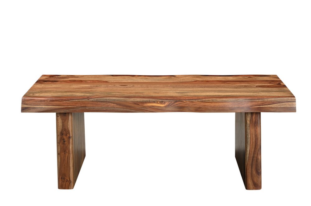Set of Two Brown Solid Wood Sled Furniture Set