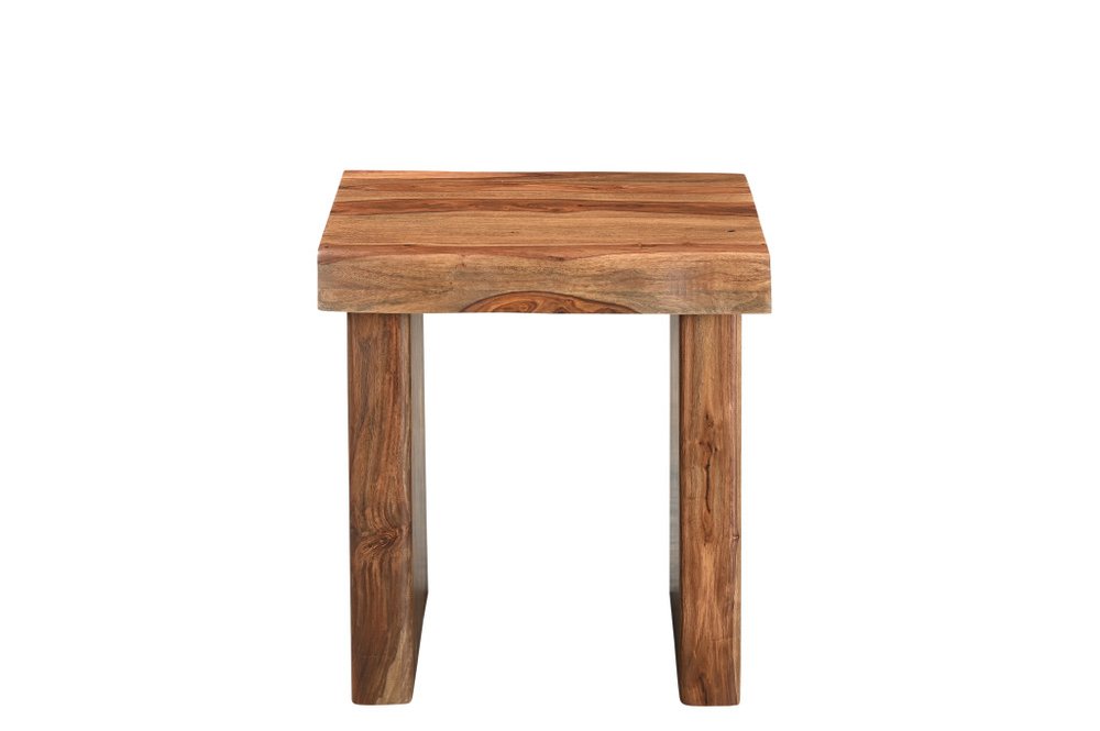 Set of Two Brown Solid Wood Sled Furniture Set