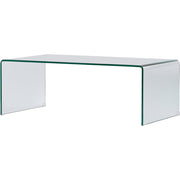 24" Clear Glass Sled Coffee Table