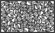 24" X 36" Black Rubber Botanical Leaves Outdoor Door Mat