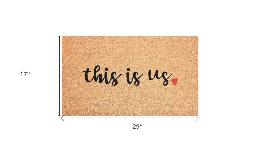 24" X 36" Brown And Black This is Us Outdoor Coir Door Mat