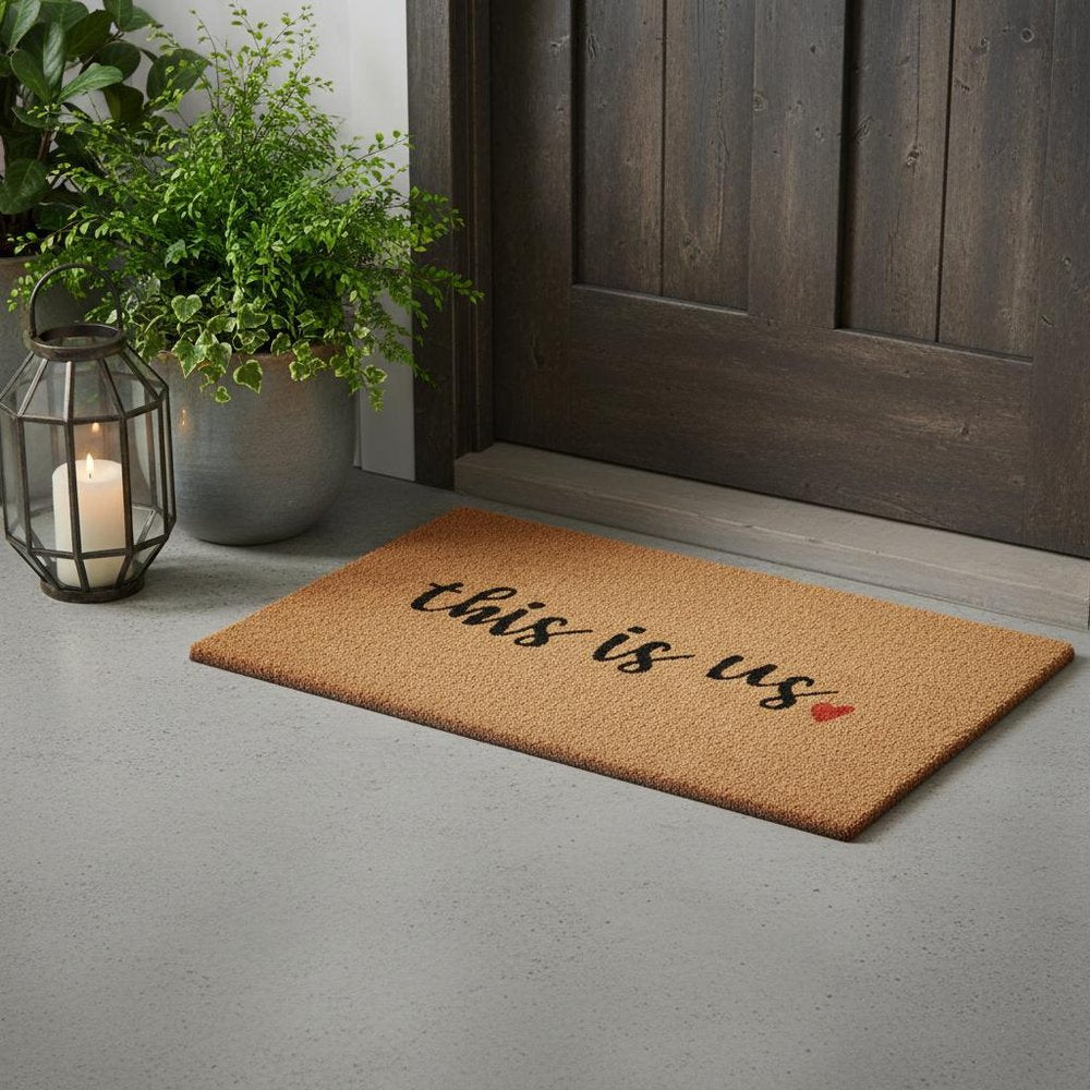 24" X 36" Brown And Black This is Us Outdoor Coir Door Mat