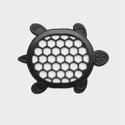 13" X 17" Black Rubber Geometric Turtle Outdoor Door Mat