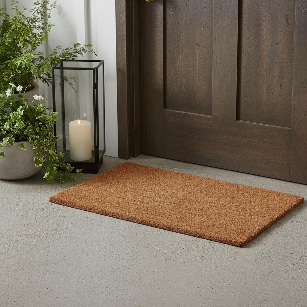 24" X 36" Natural Coir Solid Color Outdoor Door Mat