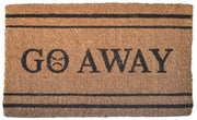 18" X 30" Brown and Black Coir Go Away Outdoor Door Mat