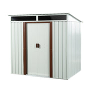 Outdoor Metal Storage Shed - White
