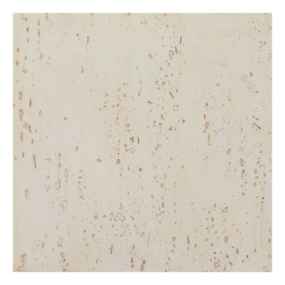 20" Beige Faux Stone Square End Table