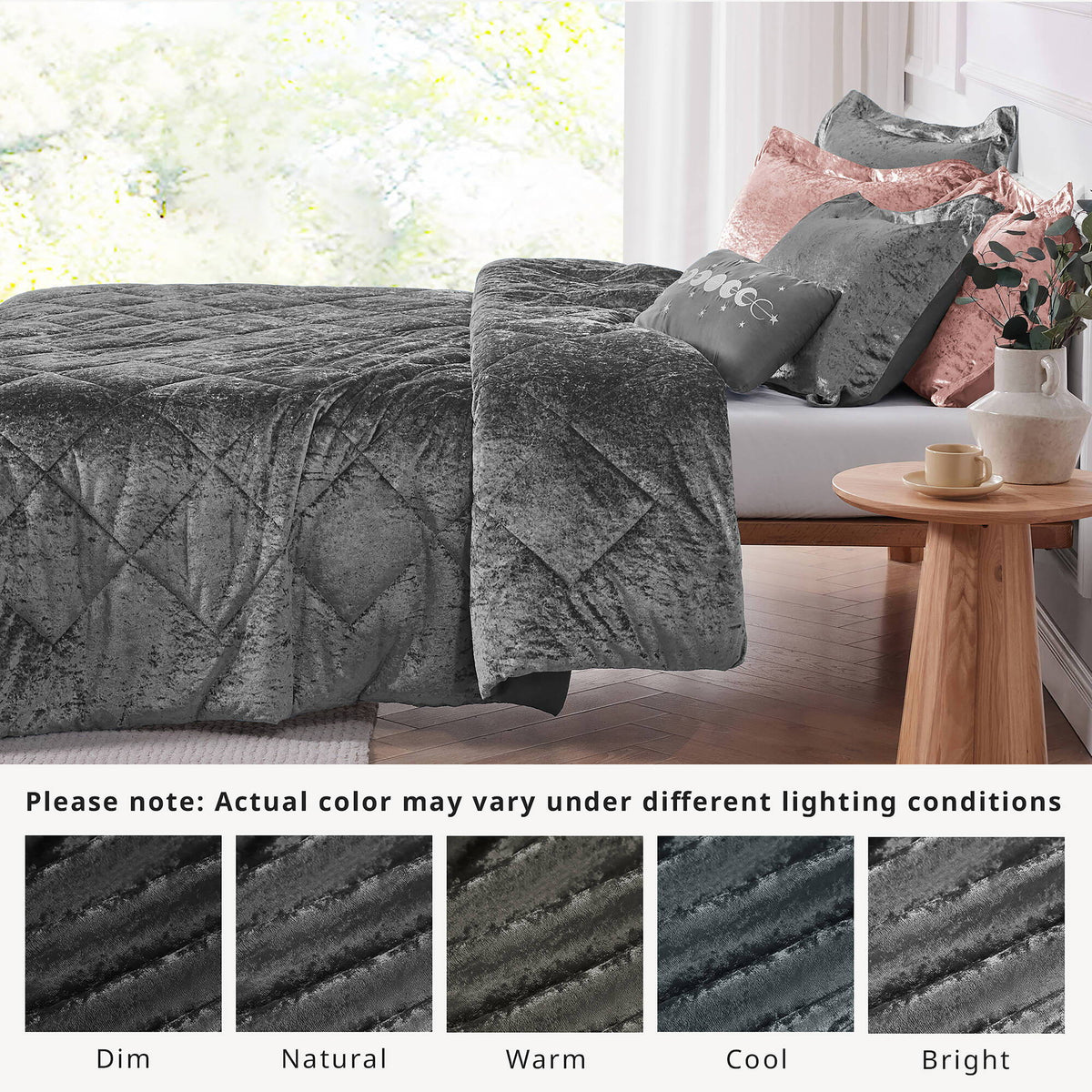 Felicia - Comforter Set - Gray