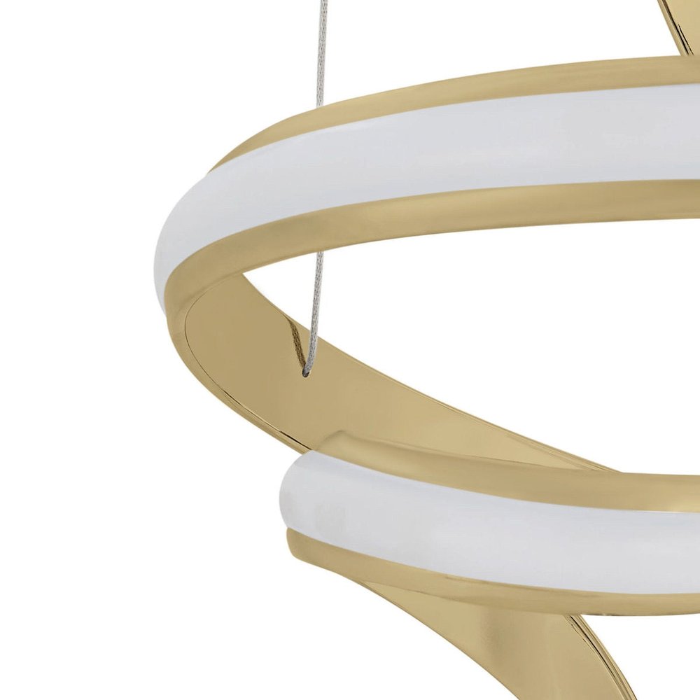 Gold Two Light Metal LED Dimmable Chandelier